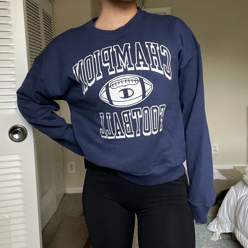 Champion Navy Blue Crew Neck Sweater